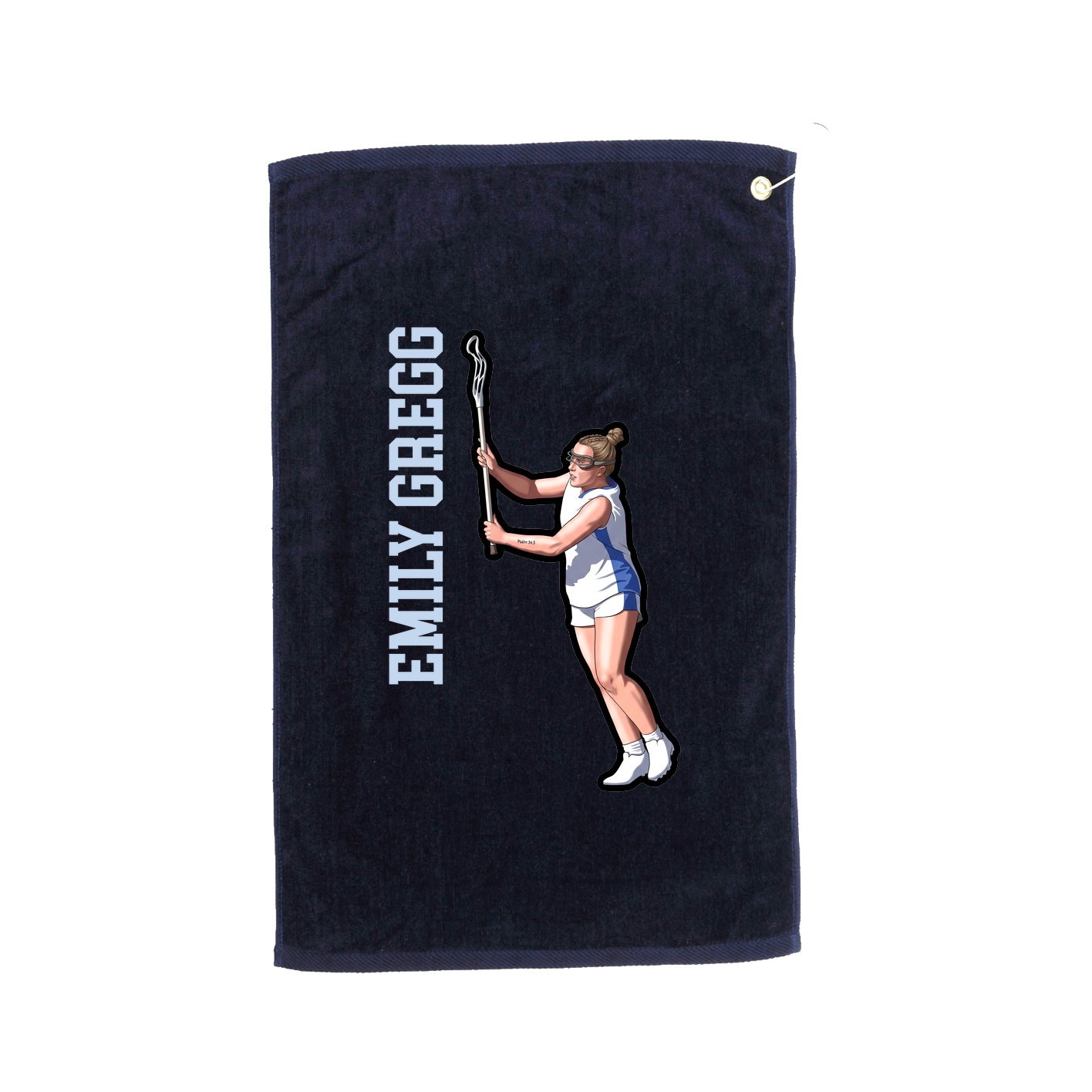 Golf Towel — Name Vertical in Navy