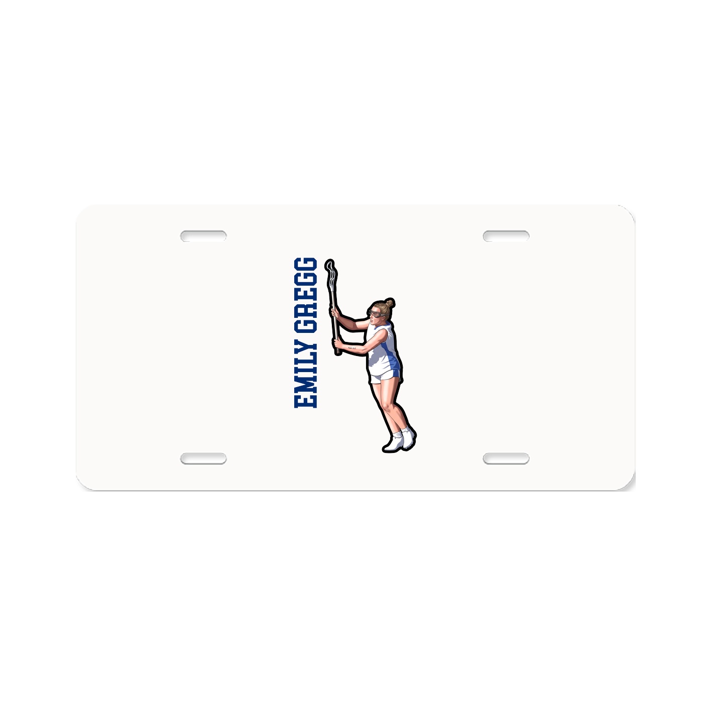 License Plate — Name Vertical in Classic