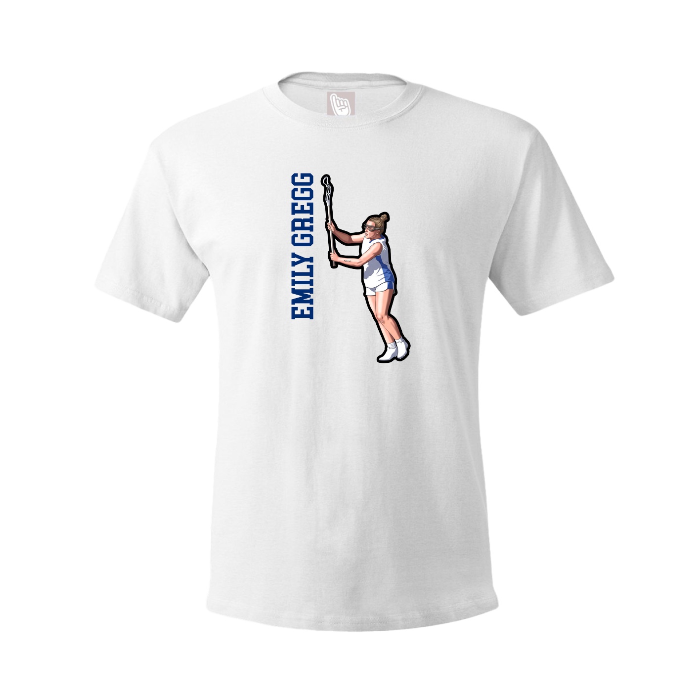 Tee — Name Vertical in White