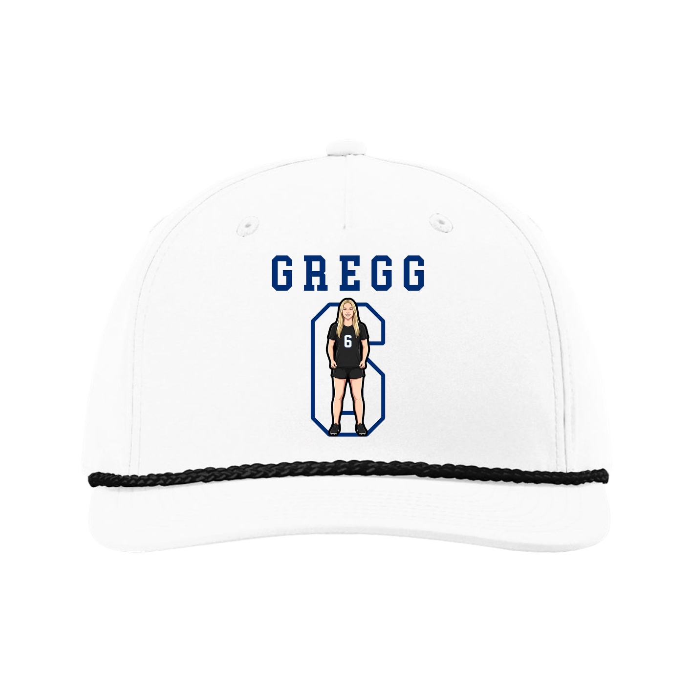 Five-Panel Classic Rope Cap — Shirsey in White
