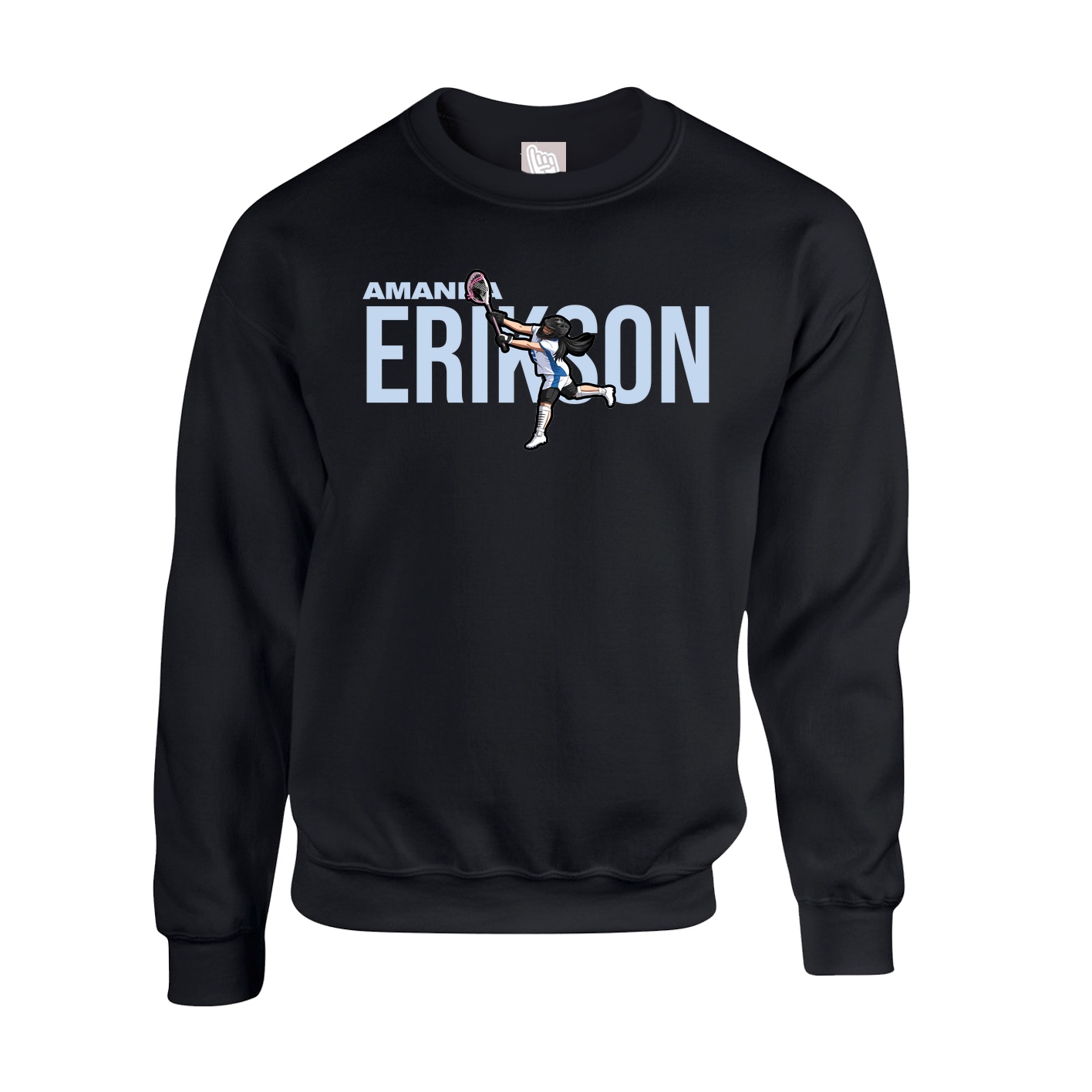 Fleece Crew — Player Name in Black