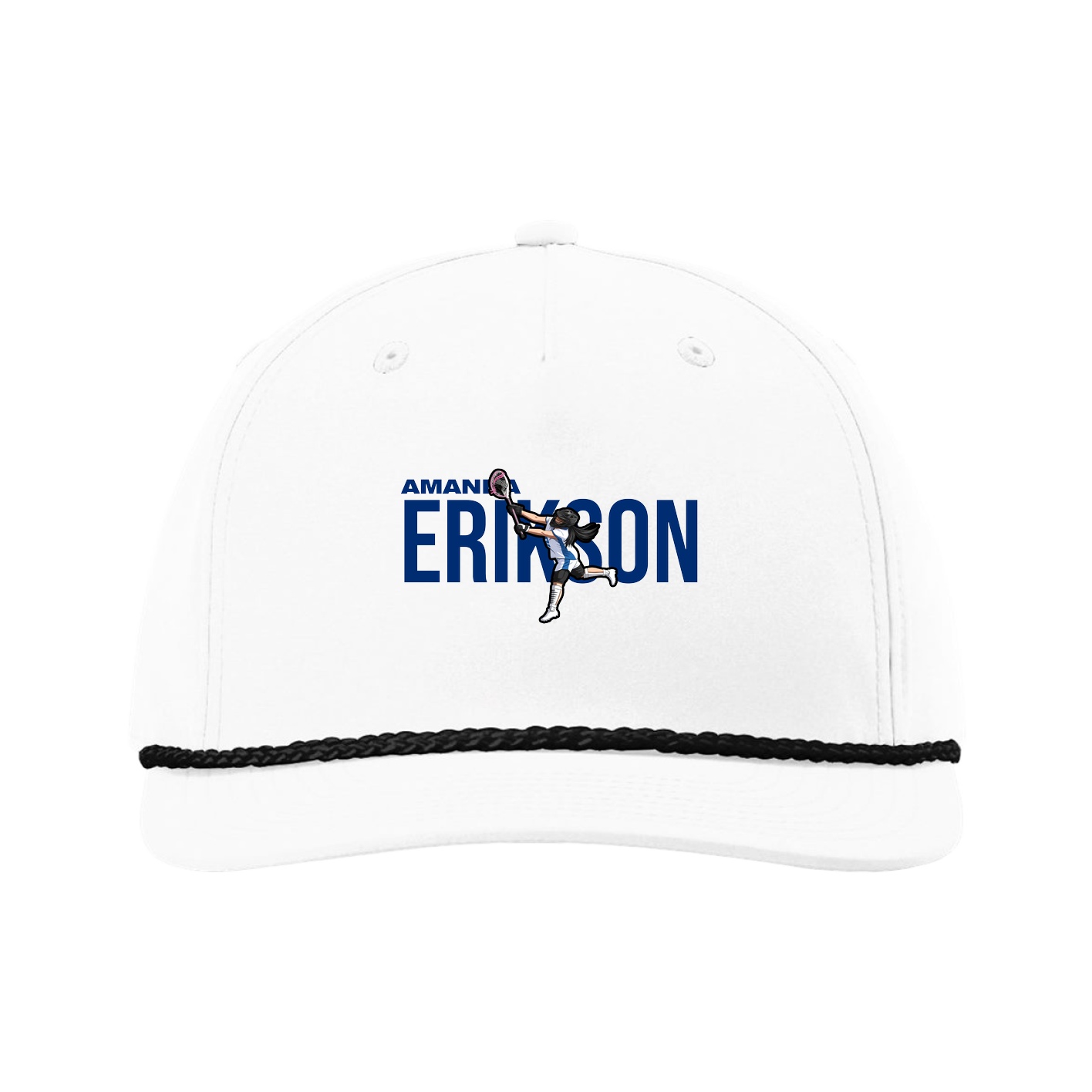 Five-Panel Classic Rope Cap — Player Name in White