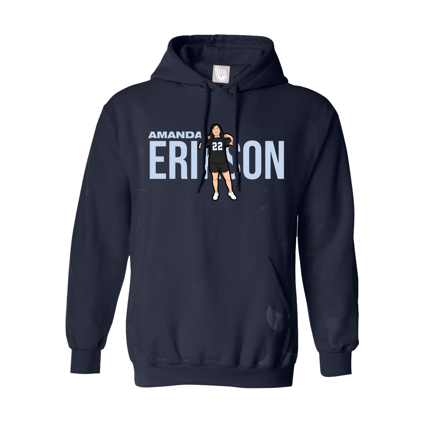 Hoodie — Player Name in Navy