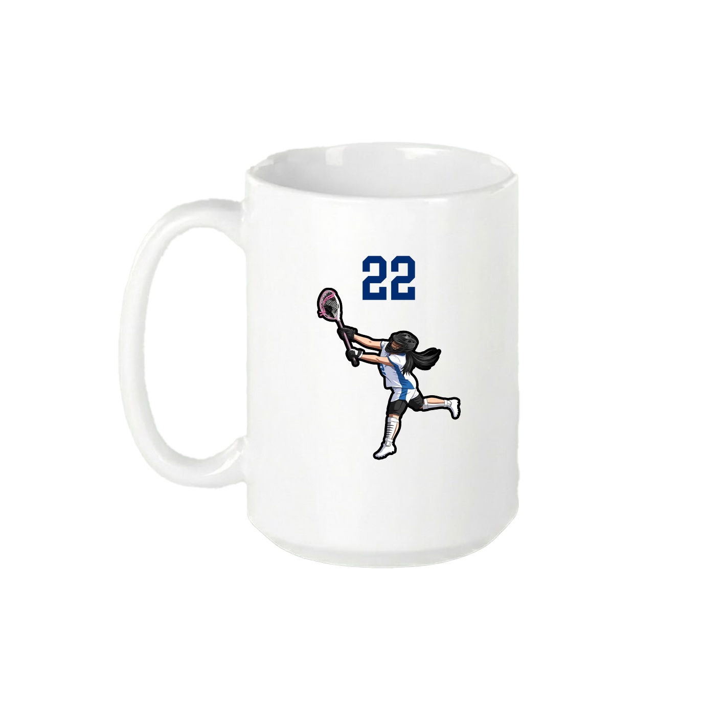 15oz Coffee Mug — Number Top in White