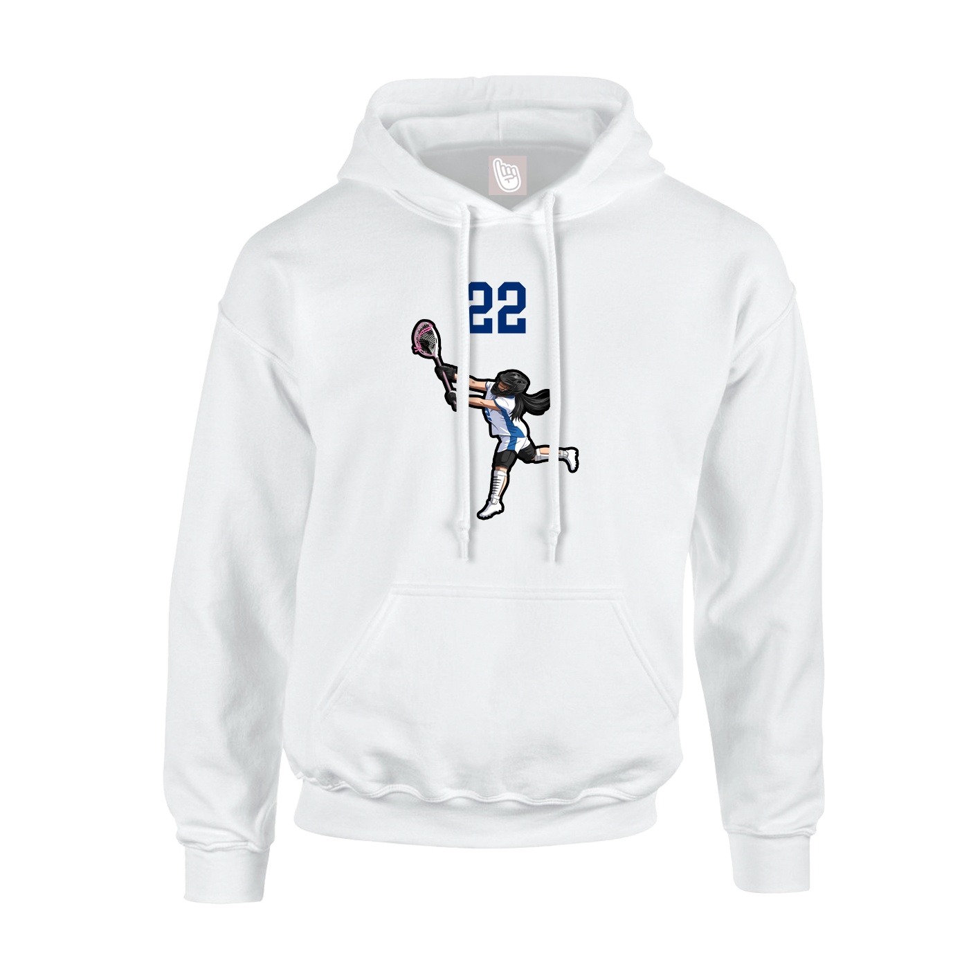 Hoodie — Number Top in White
