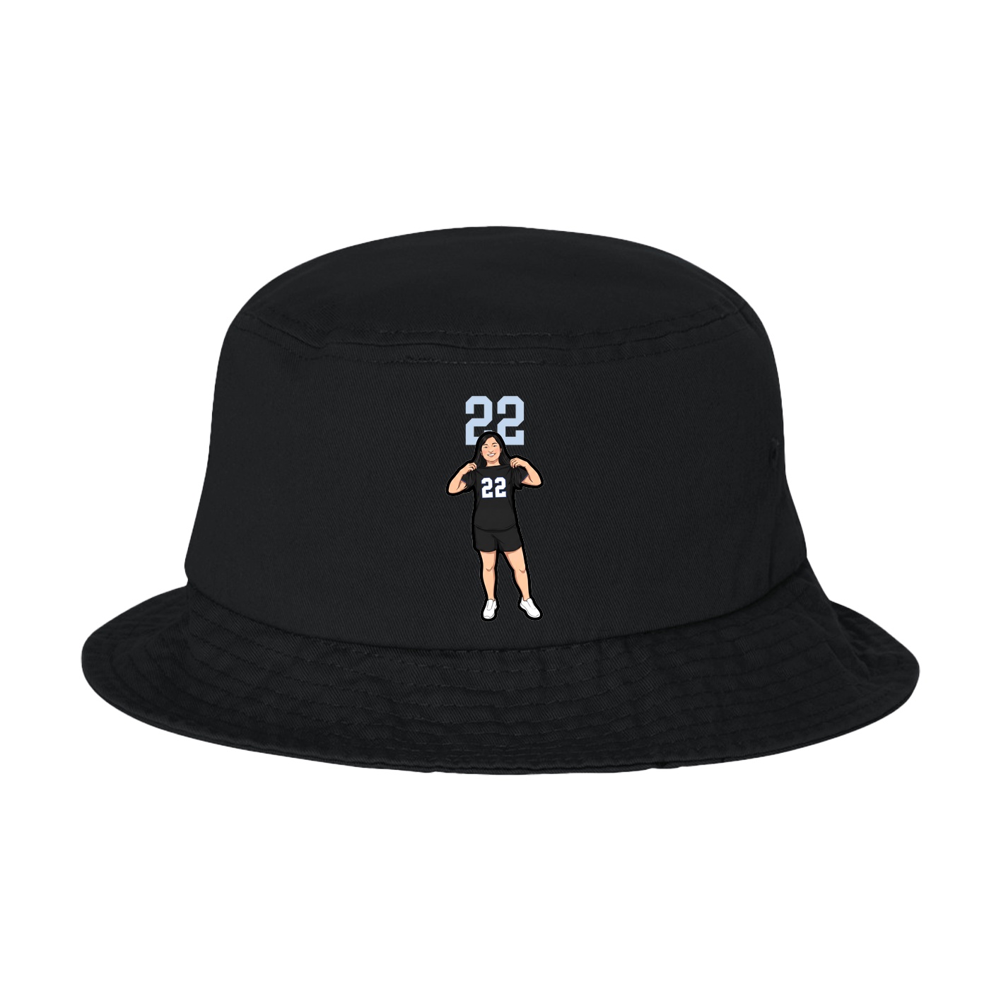 Bucket Cap — Number Top in Black