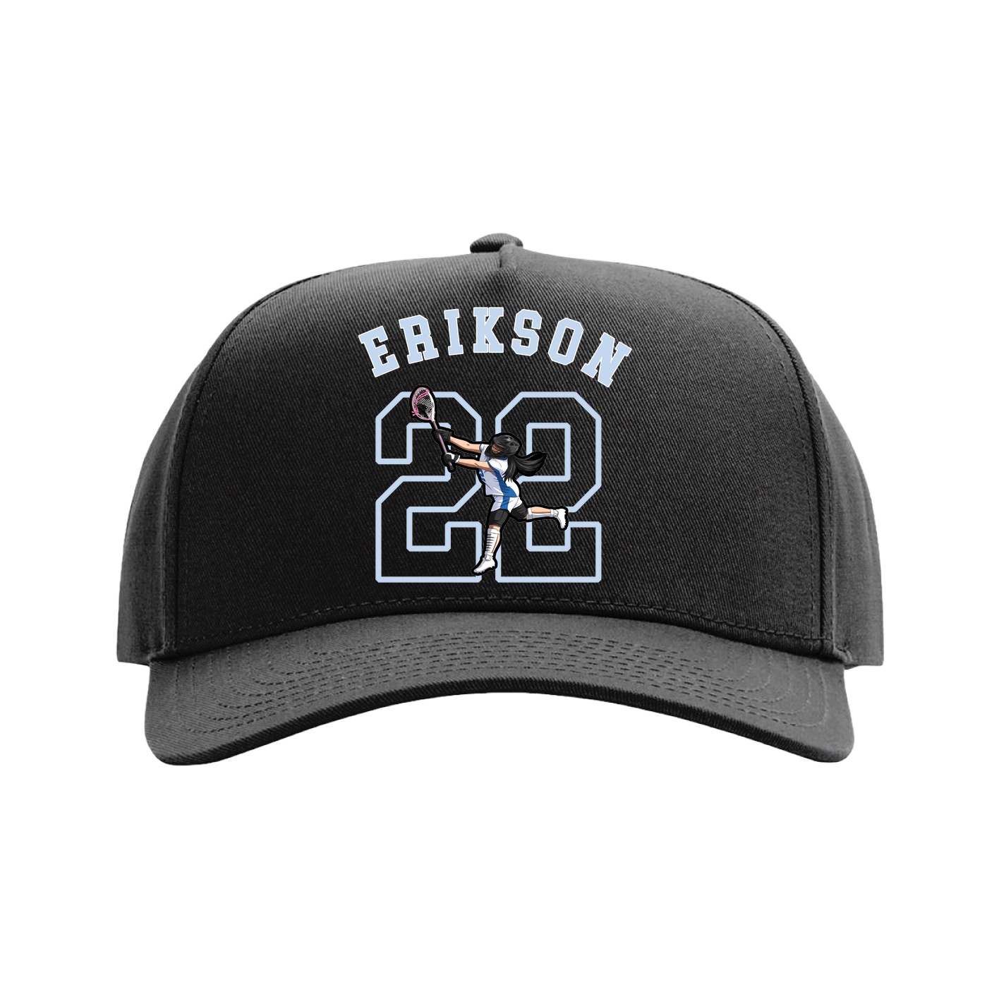Full Fabric Five-Panel Champ Cap — Shirsey Arch in Black