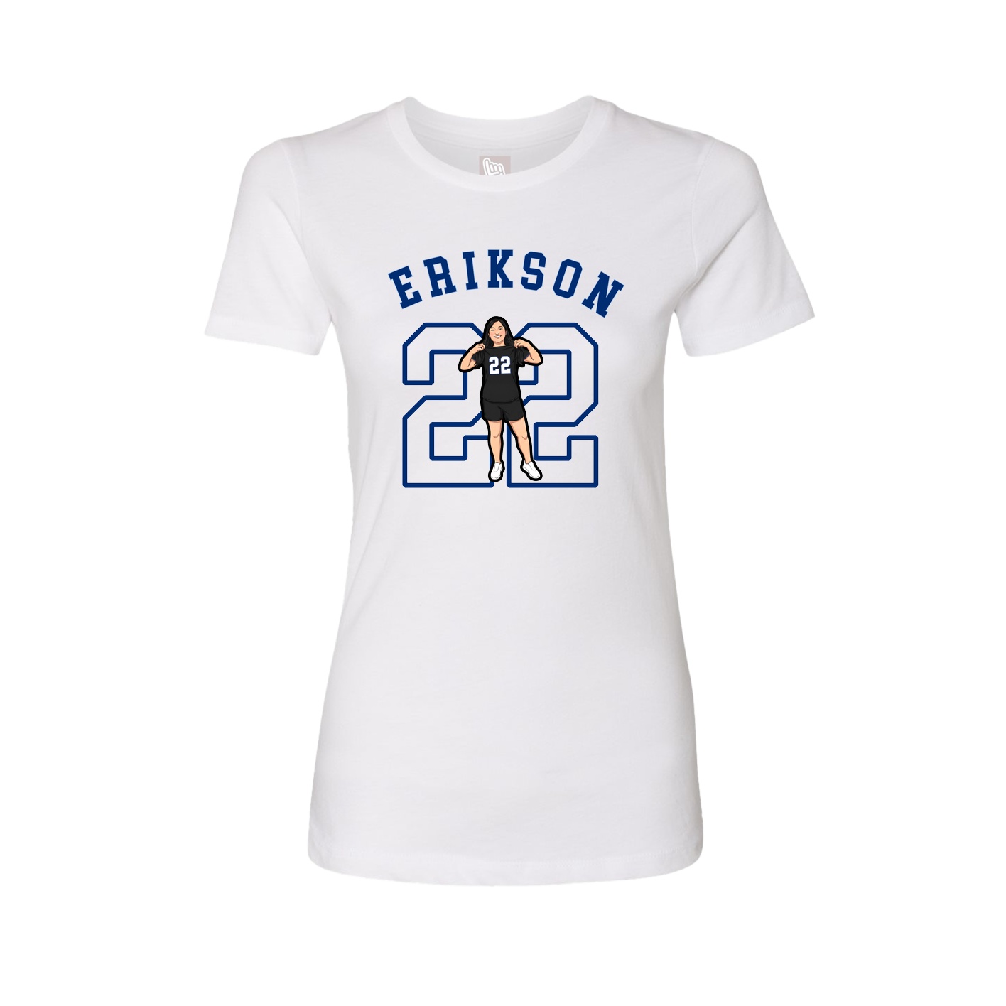 Fitted Women's Tee — Shirsey Arch in White