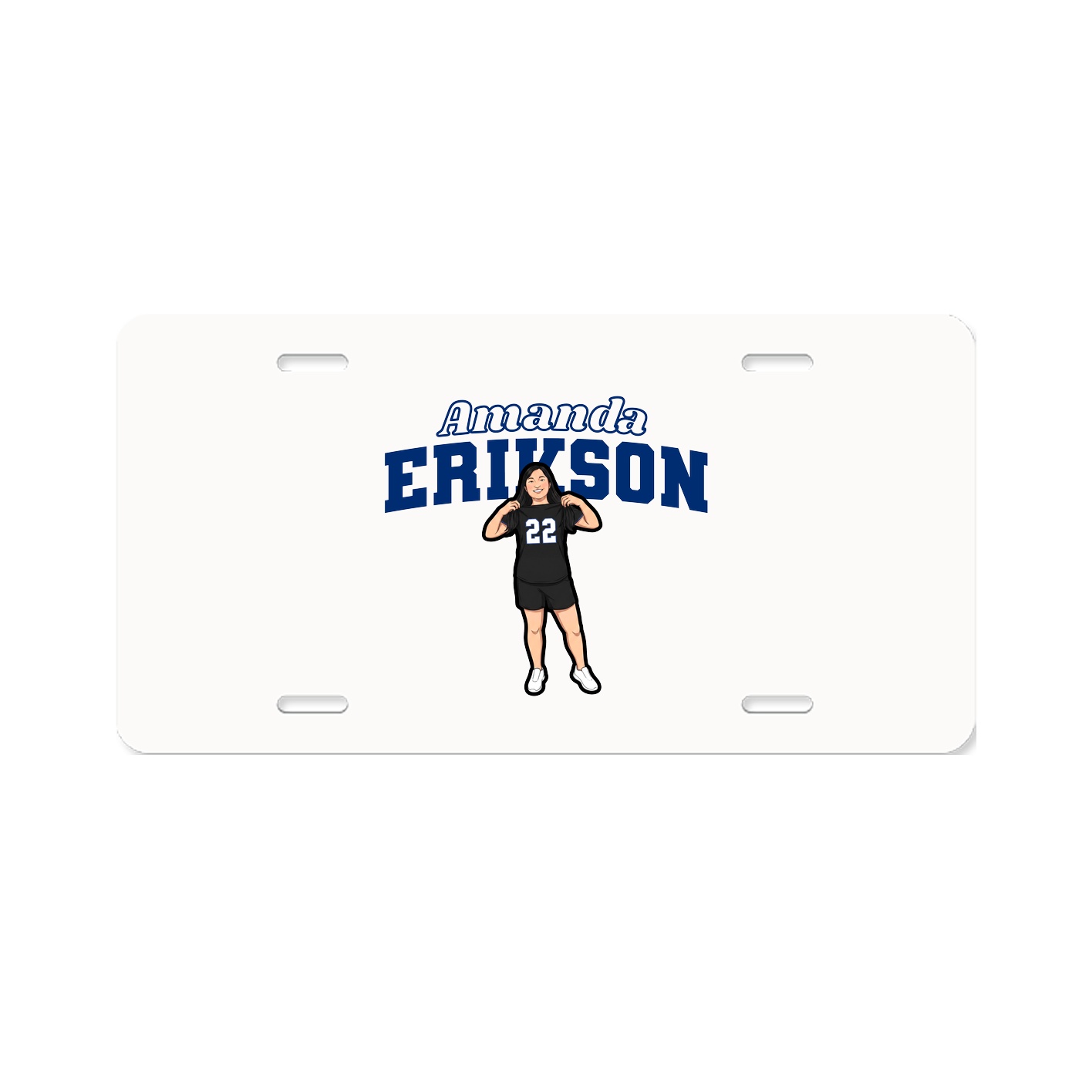 License Plate — Name Arch in Classic