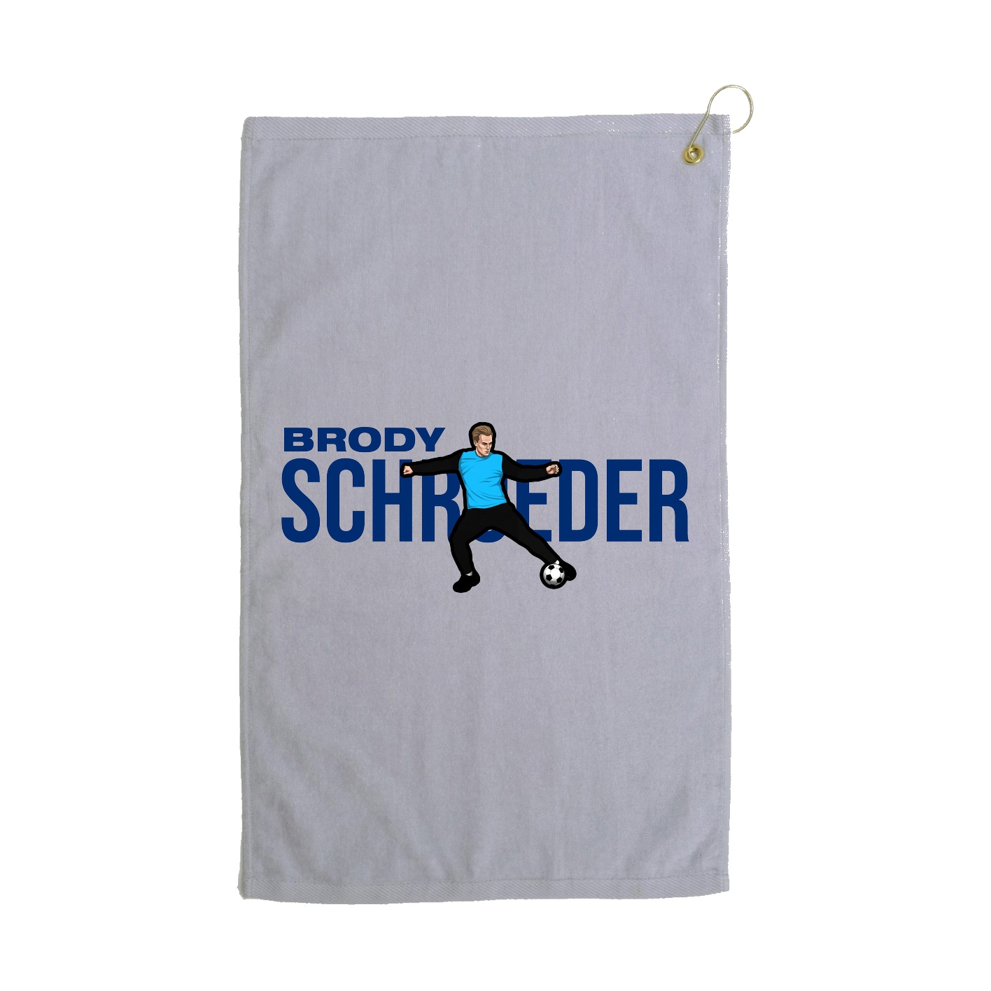 Golf Towel — Player Name in Grey