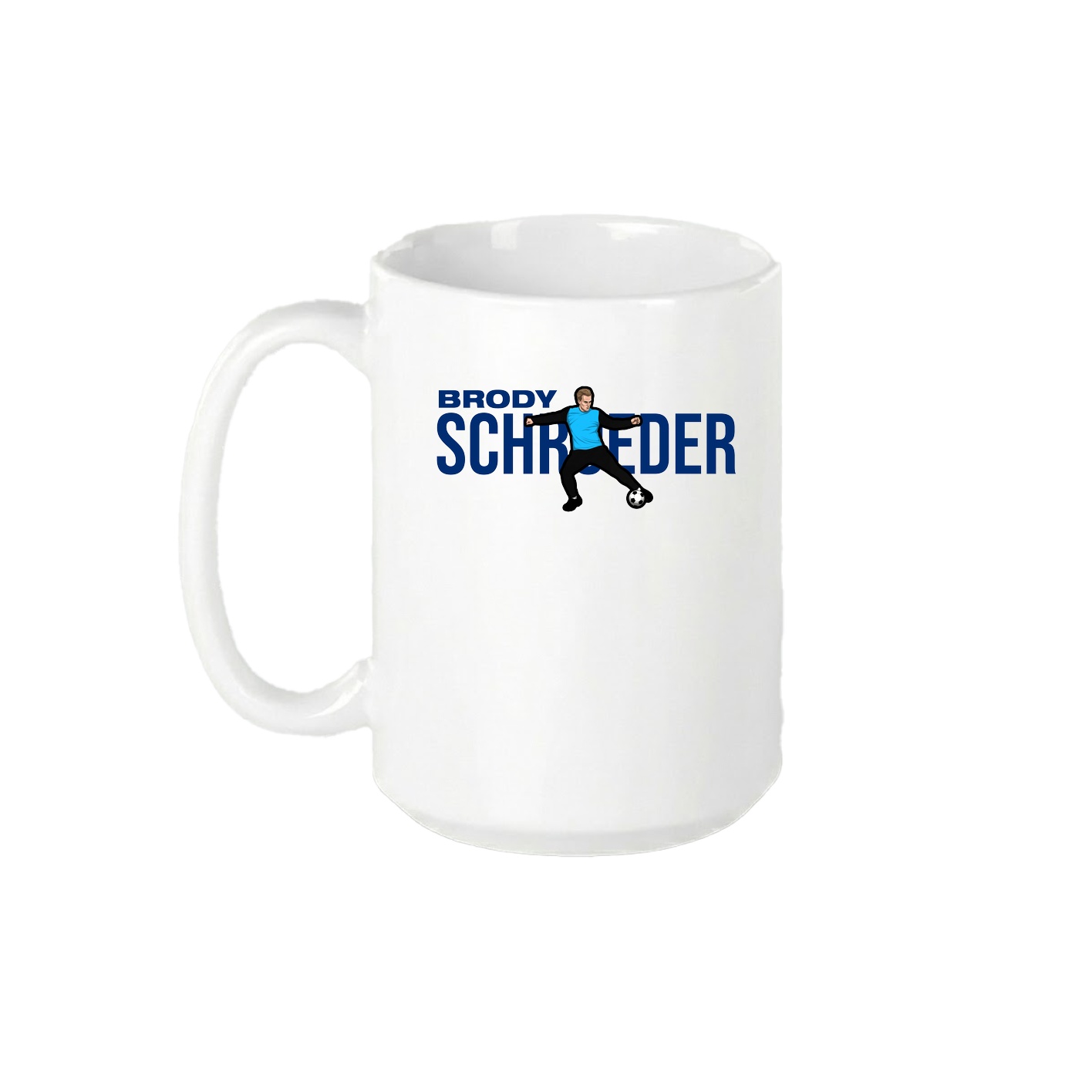 15oz Coffee Mug — Player Name in White