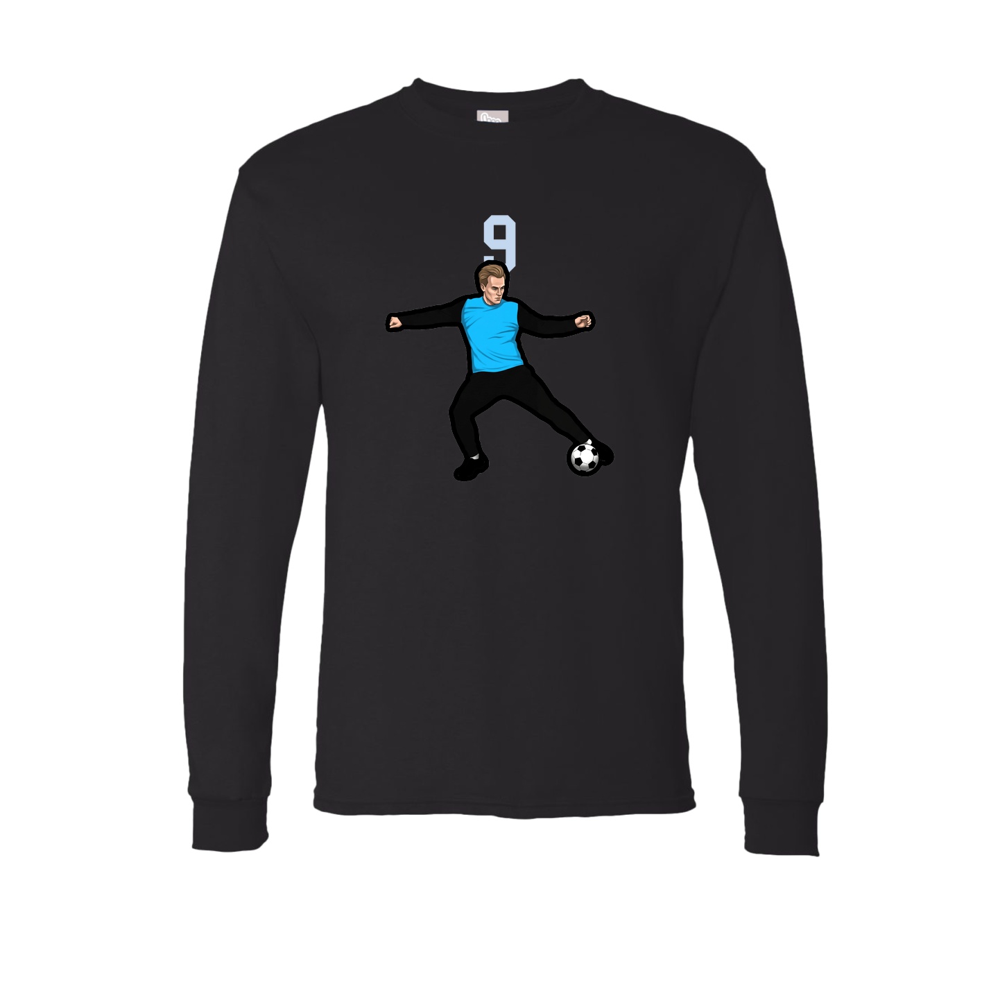 Long Sleeve Tee — Number Top in Black