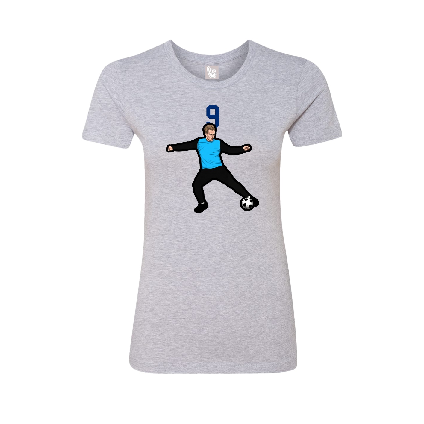 Fitted Women's Tee — Number Top in Grey
