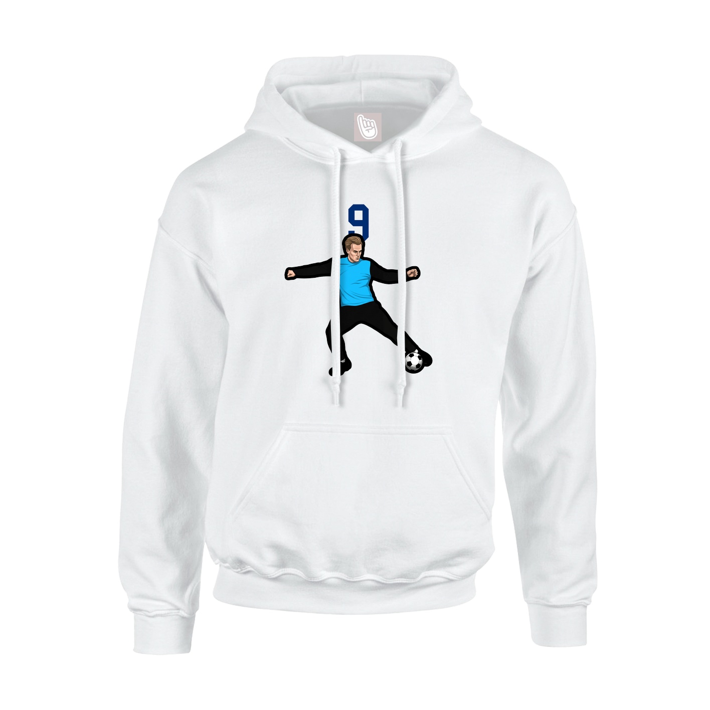 Youth Hoodie — Number Top in White