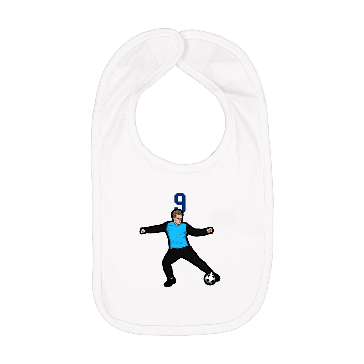 Infant Bib — Number Top in White