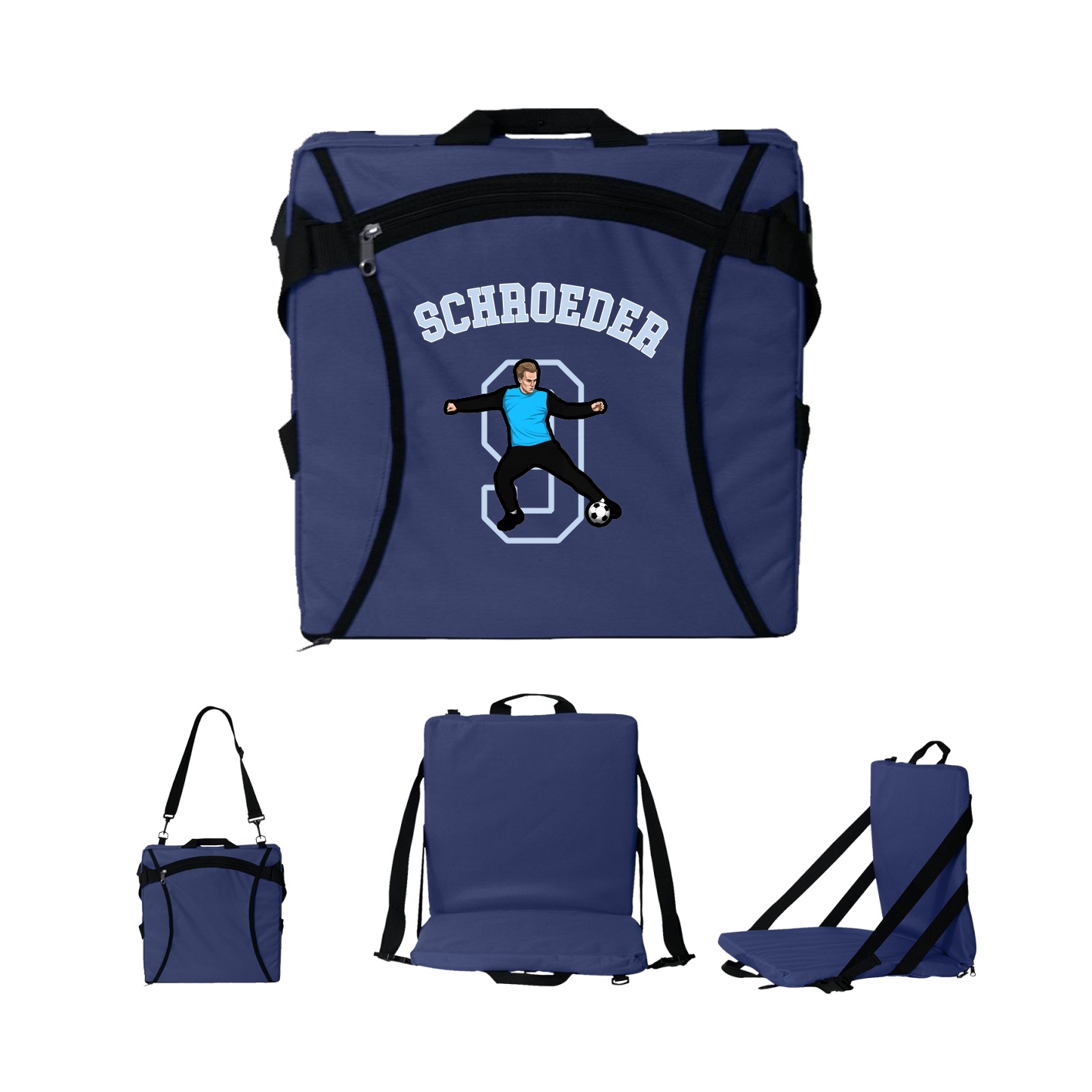 Folding Stadium Seat — Shirsey Arch in Navy