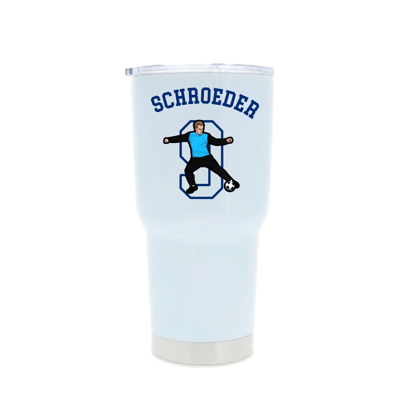 30oz Stainless Steel Tumbler — Shirsey Arch in White