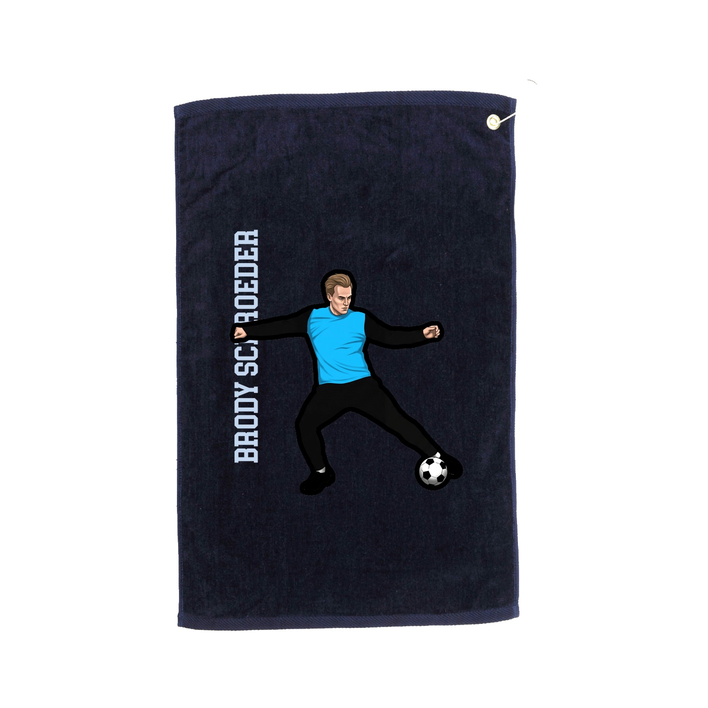 Golf Towel — Name Vertical in Navy