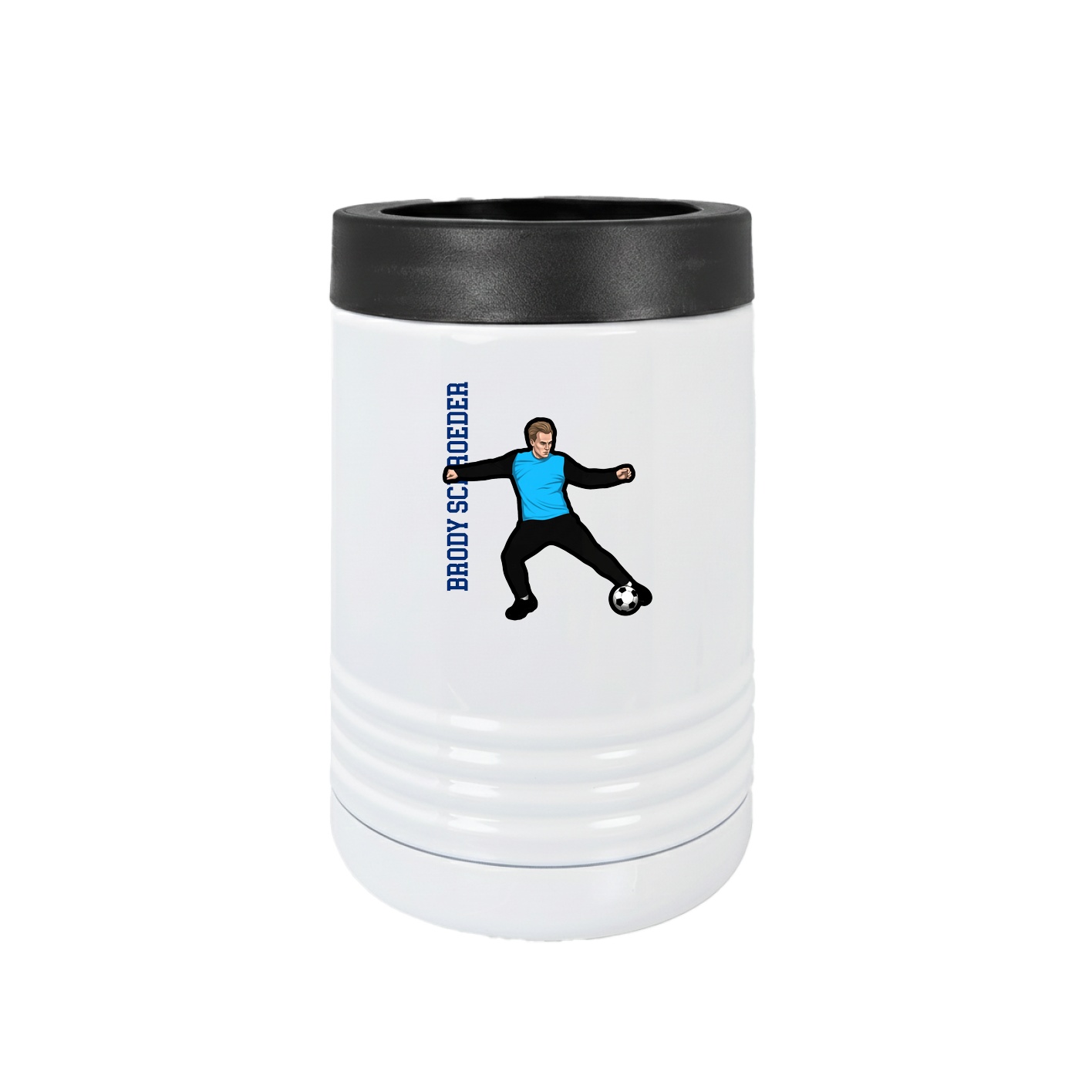 Beverage Holder — Name Vertical in White