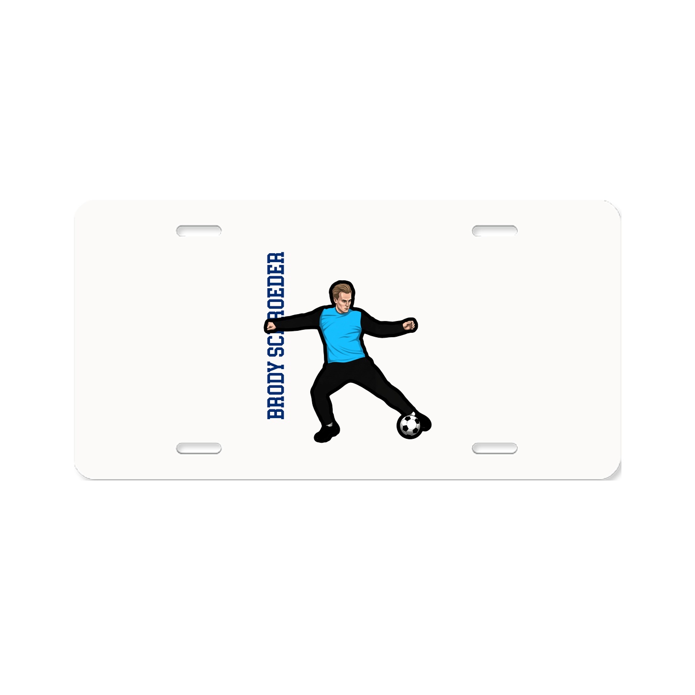 License Plate — Name Vertical in Classic