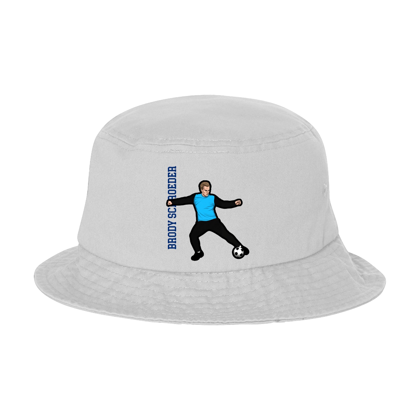 Bucket Cap — Name Vertical in White