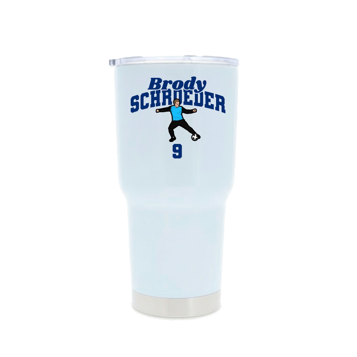 30oz Stainless Steel Tumbler — Signature Arch in White