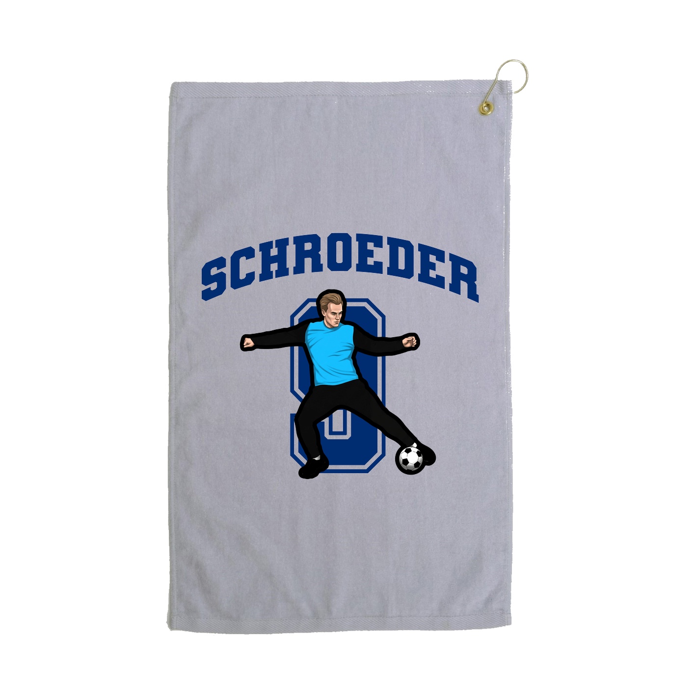 Golf Towel — Number in Grey