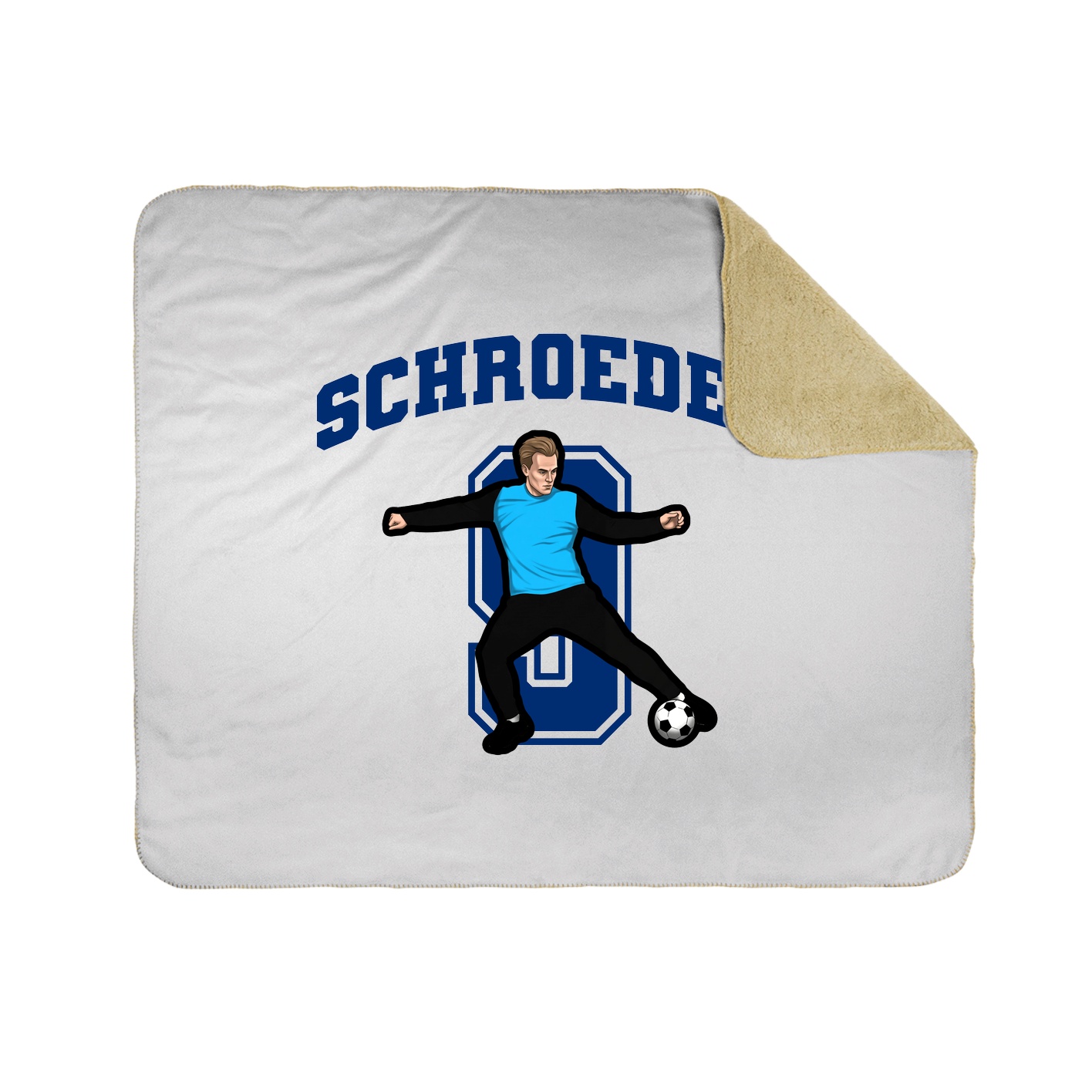 Throw Blanket — Number in White