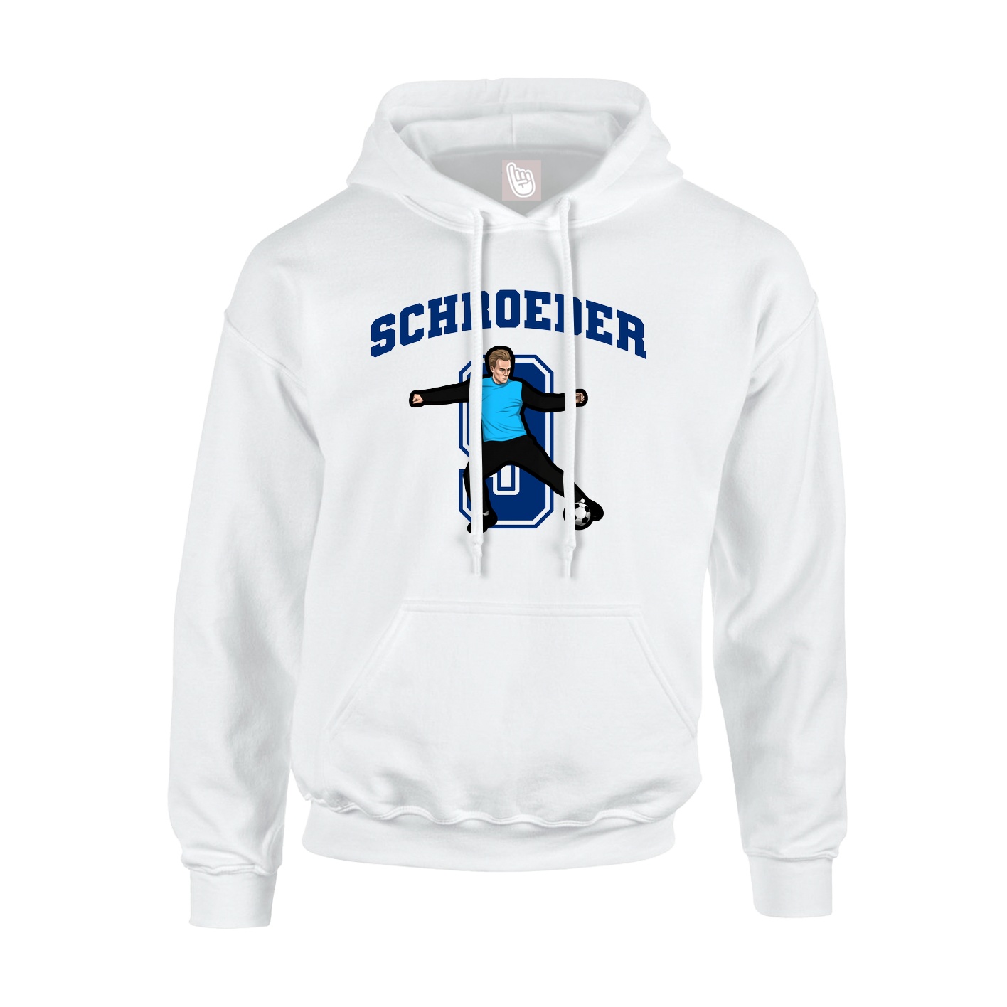 Hoodie — Number in White