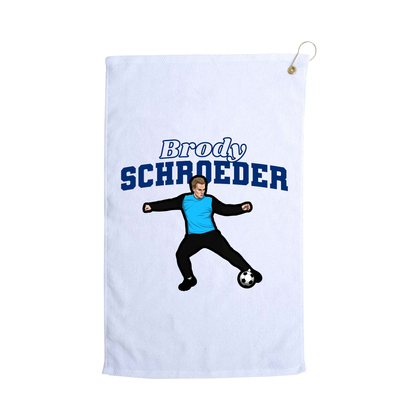 Golf Towel — Name Arch in White