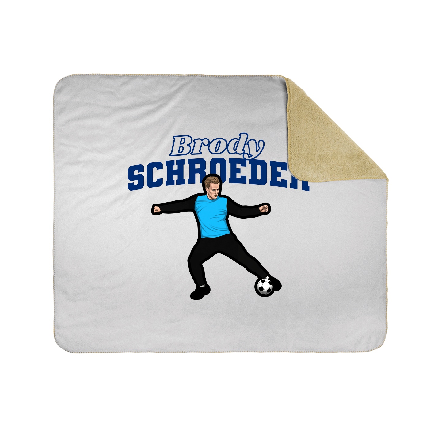 Throw Blanket — Name Arch in White