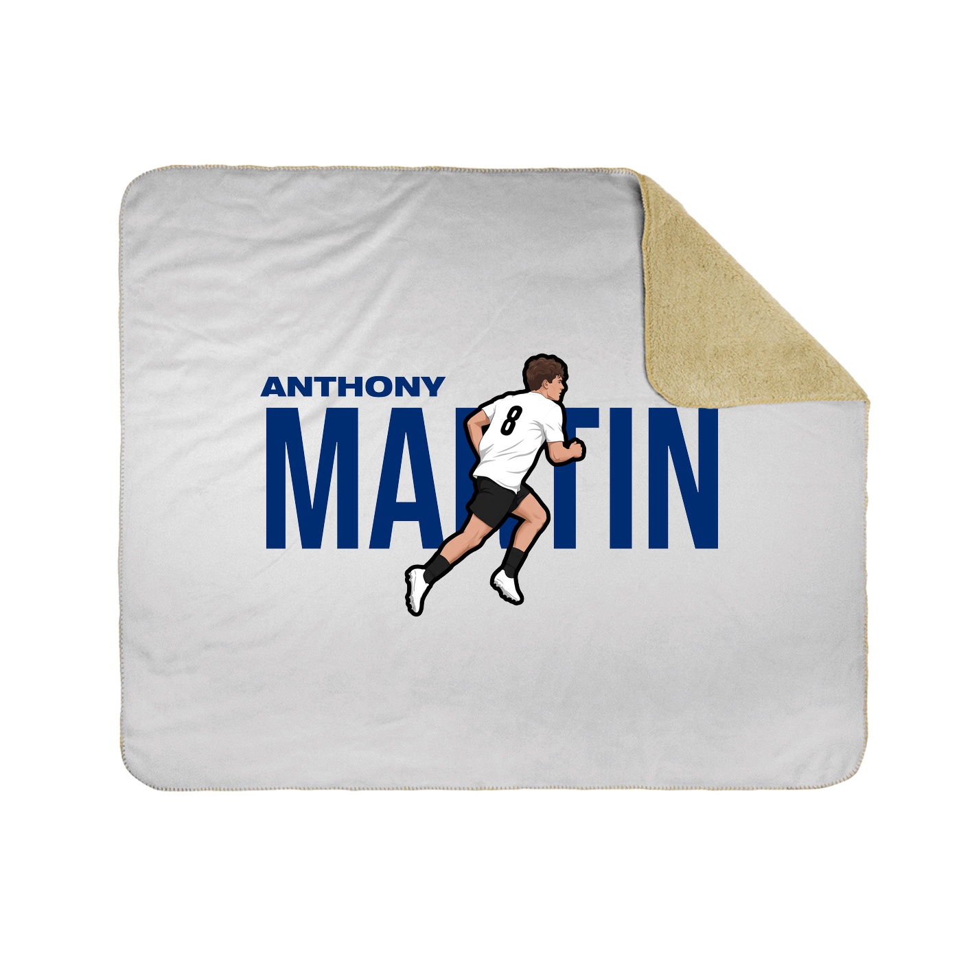 Throw Blanket — Player Name in White