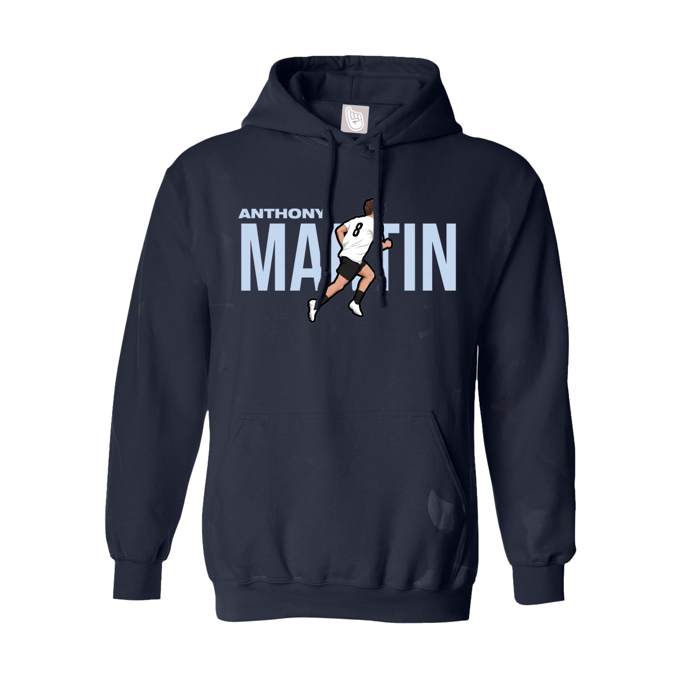Youth Hoodie — Player Name in Navy