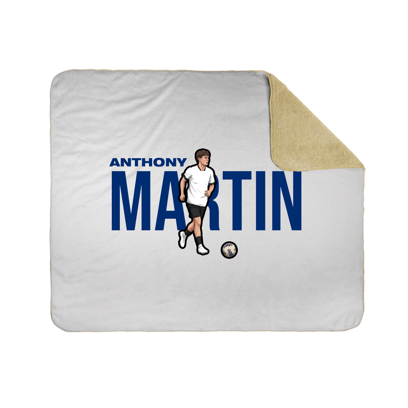 Throw Blanket — Player Name in White