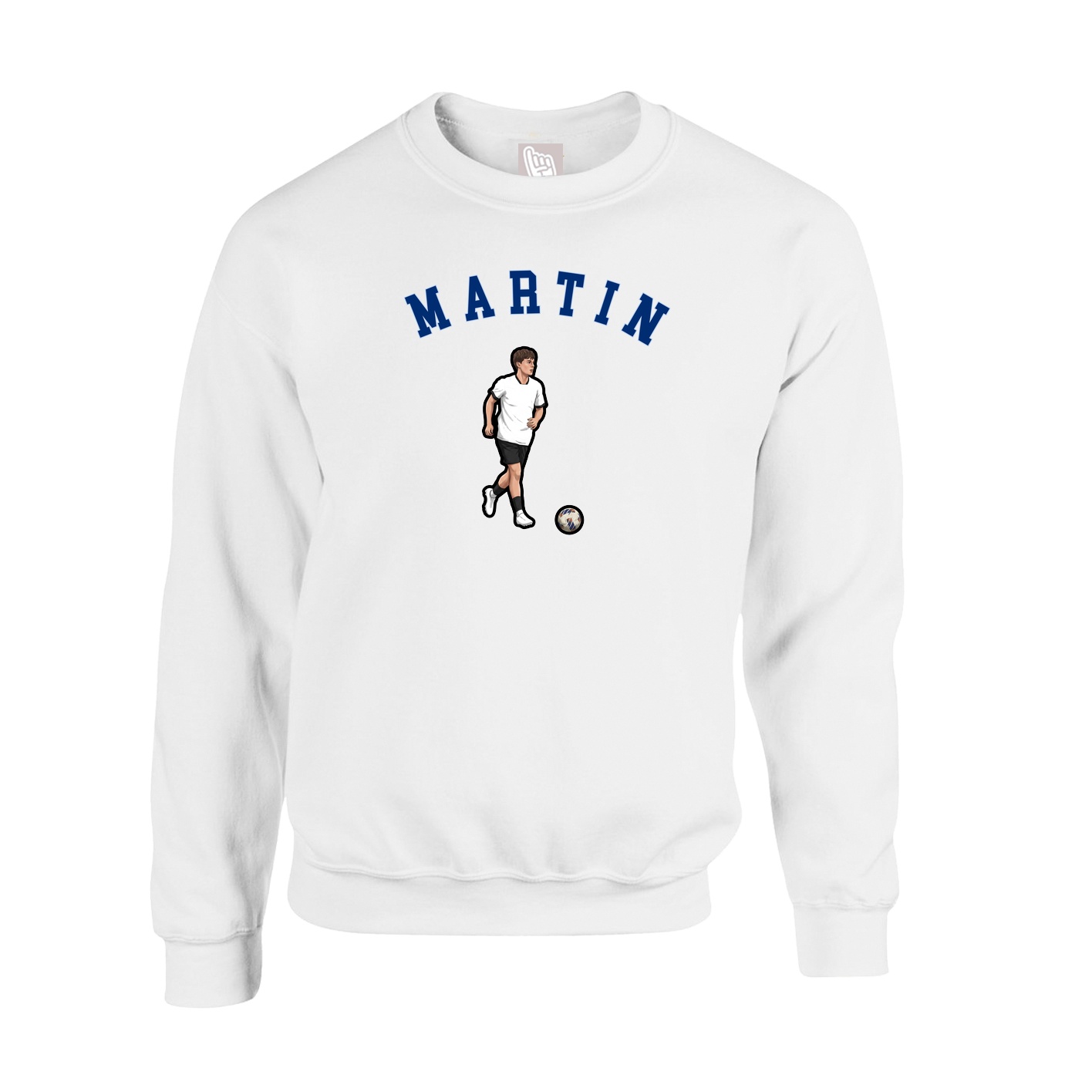 Fleece Crew — Shirsey Arch in White