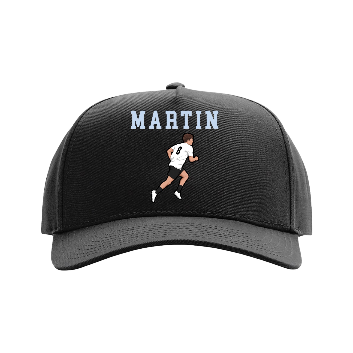 Full Fabric Five-Panel Champ Cap — Shirsey in Black
