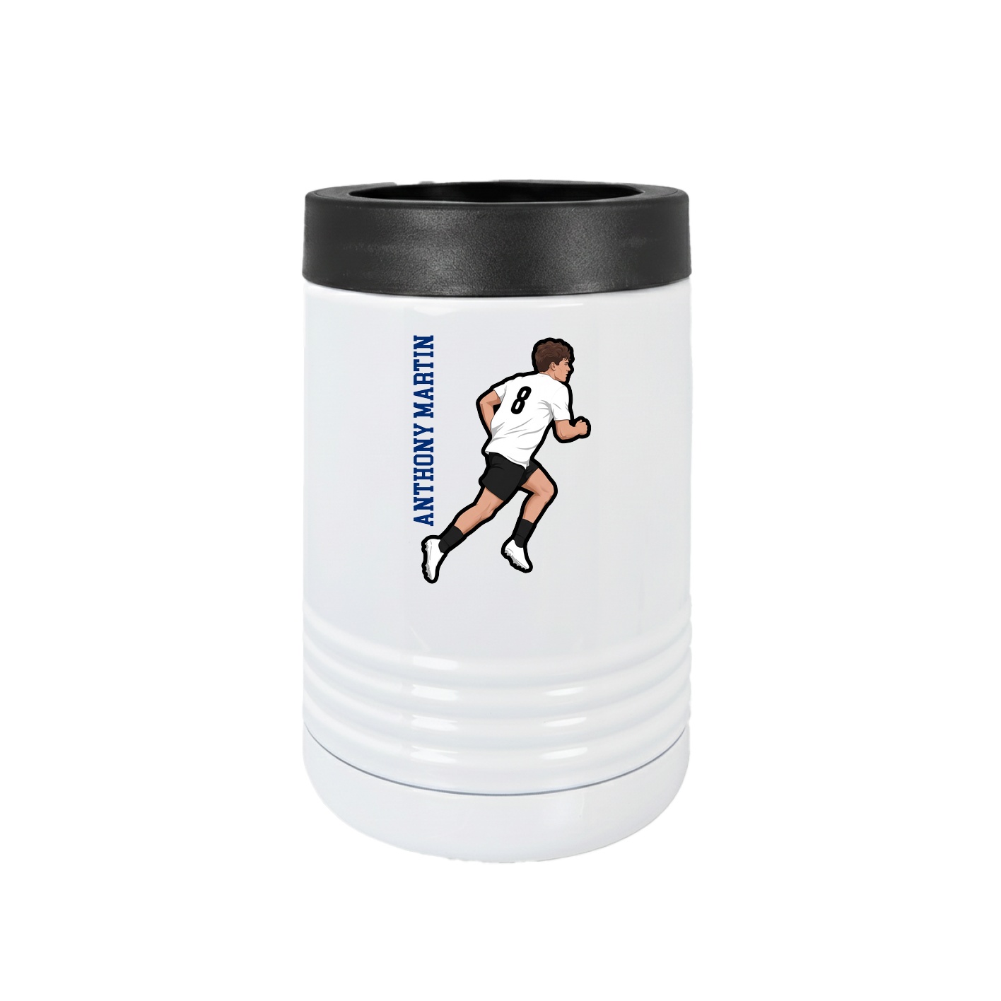 Beverage Holder — Name Vertical in White