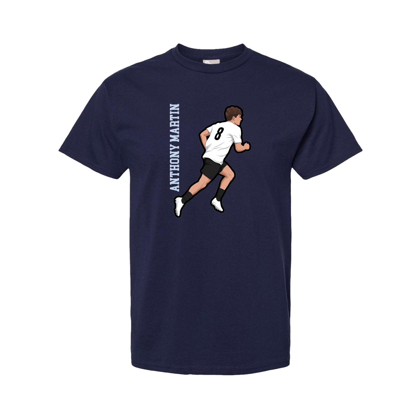 Tee — Name Vertical in Navy