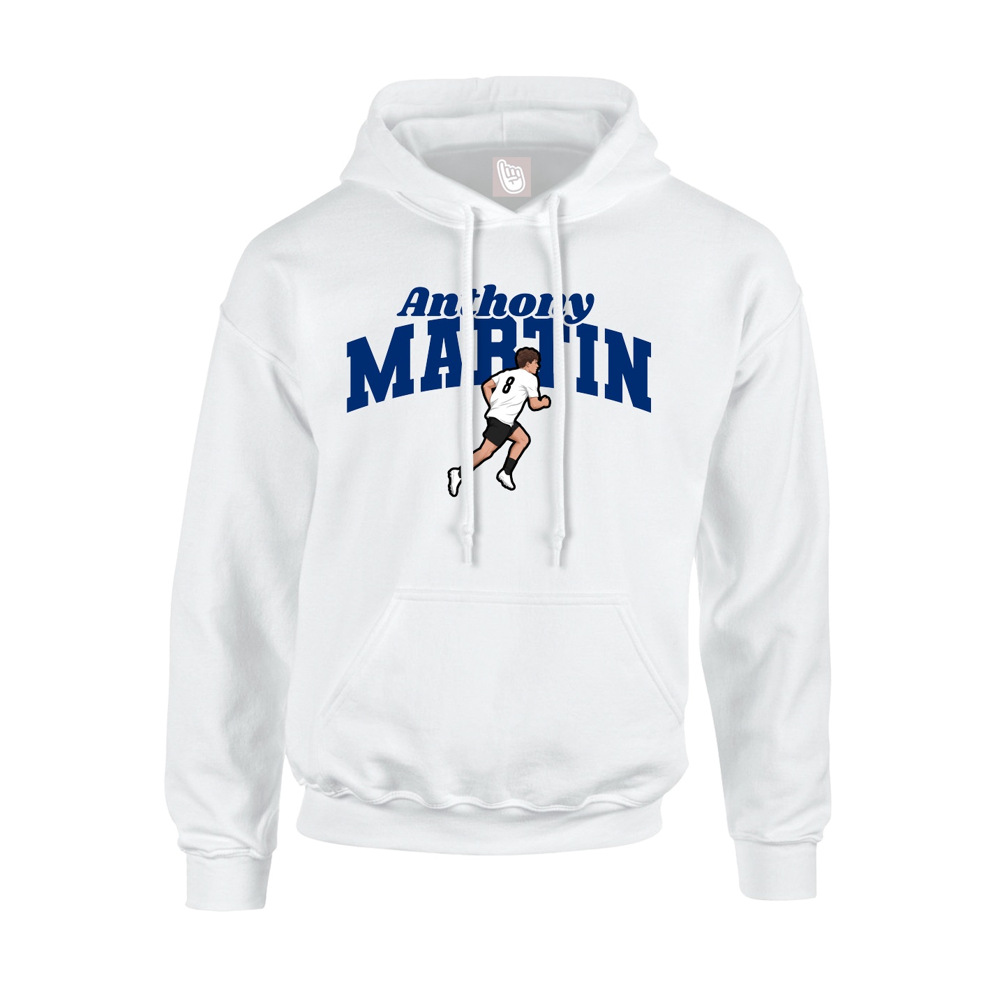 Youth Hoodie — Signature Arch in White