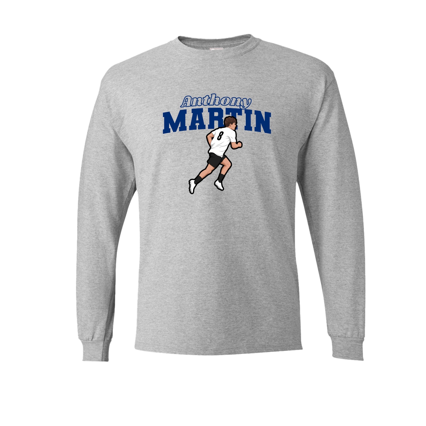 Long Sleeve Tee — Name Arch in Grey