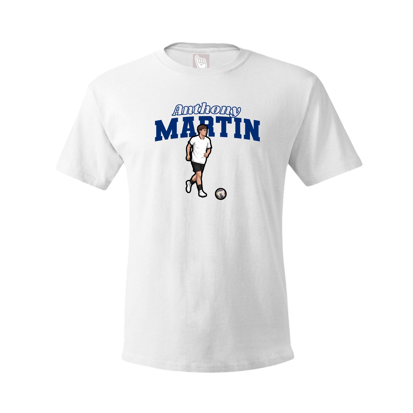 Youth Tee — Name Arch in White