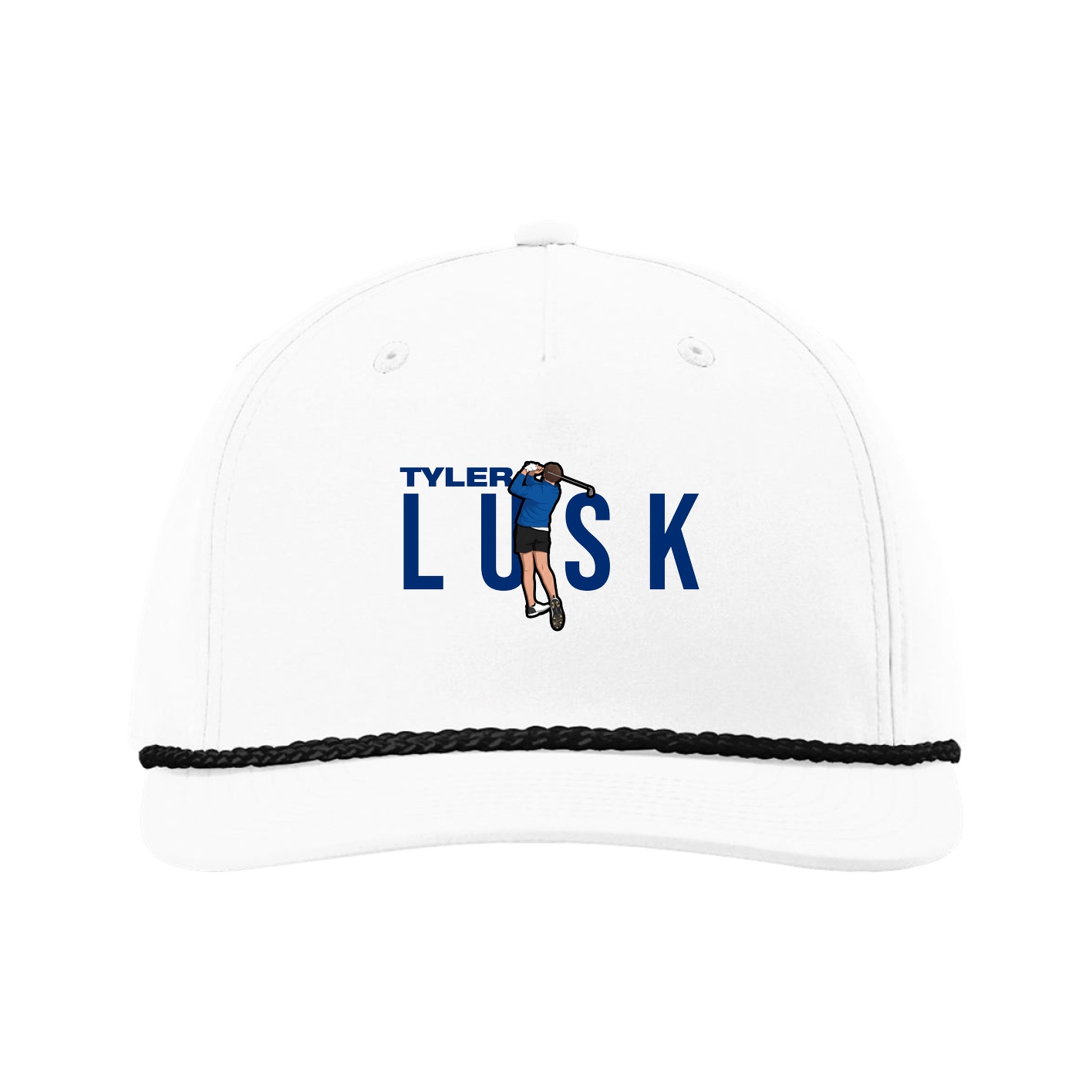 Five-Panel Classic Rope Cap — Player Name in White