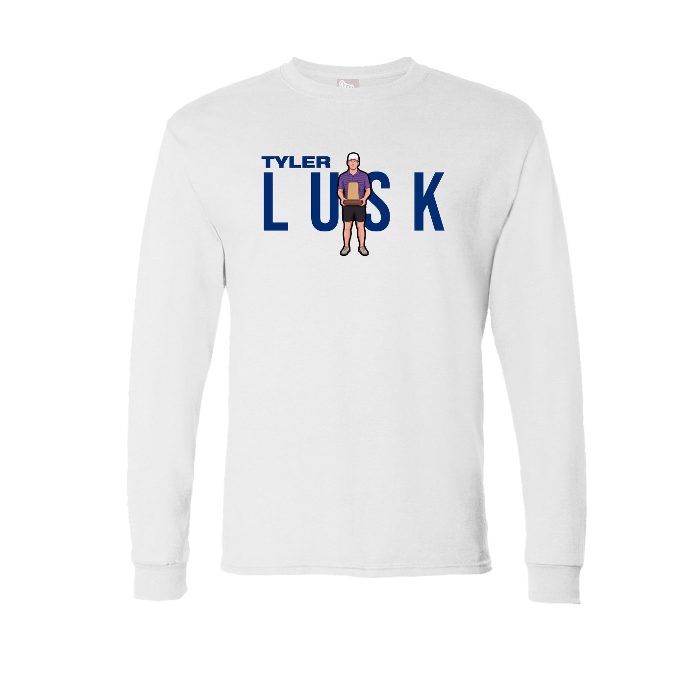 Long Sleeve Tee — Player Name in White
