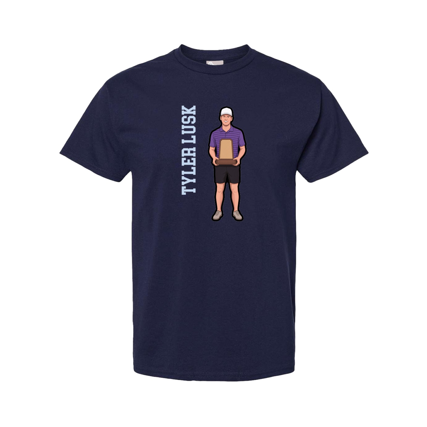 Tee — Name Vertical in Navy