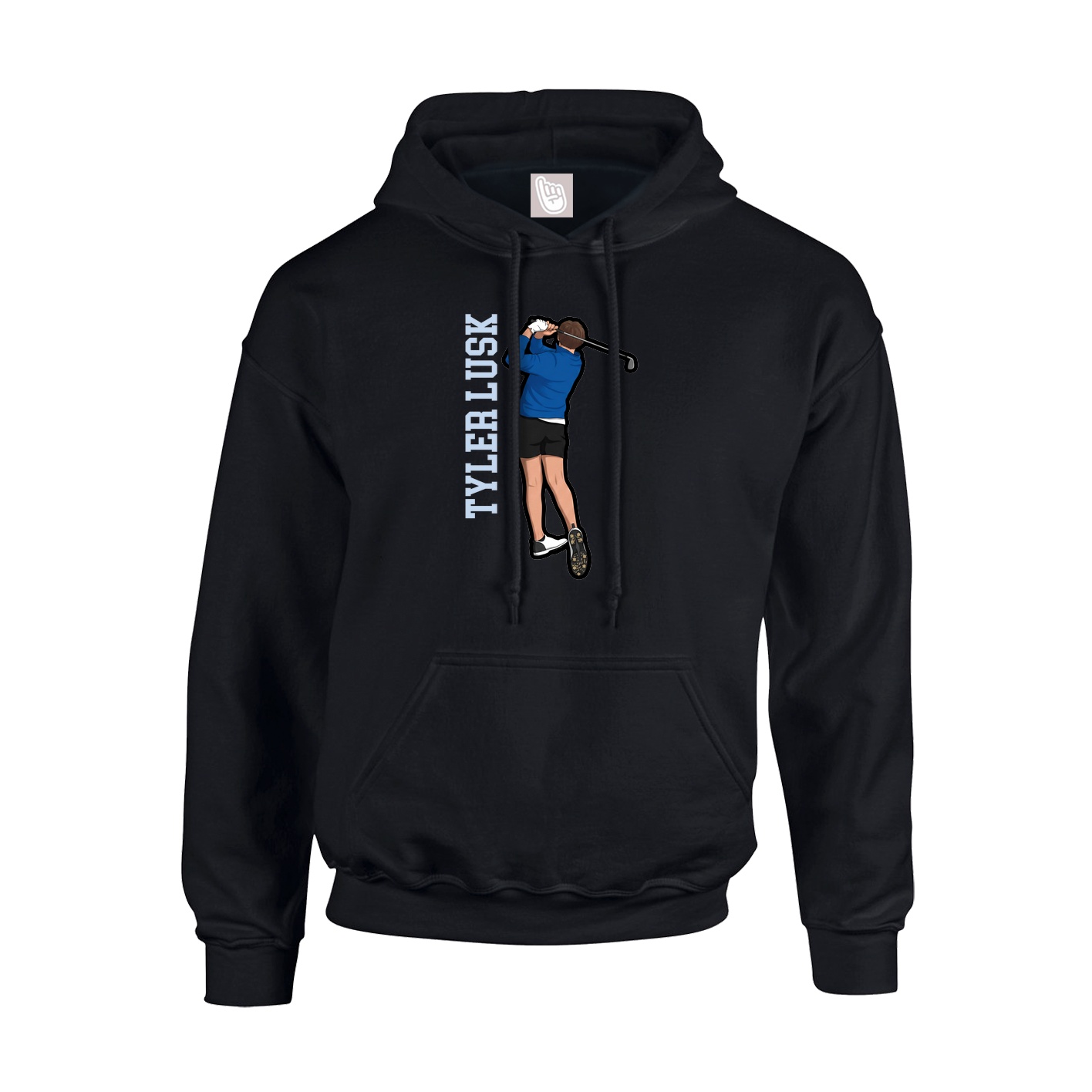 Youth Hoodie — Name Vertical in Black