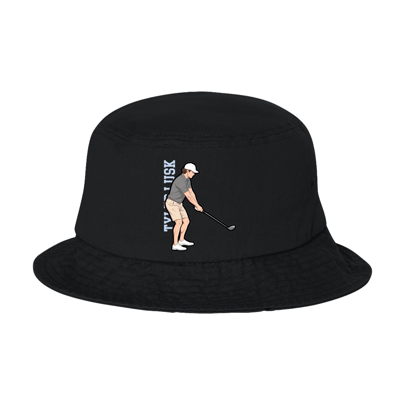 Bucket Cap — Name Vertical in Black
