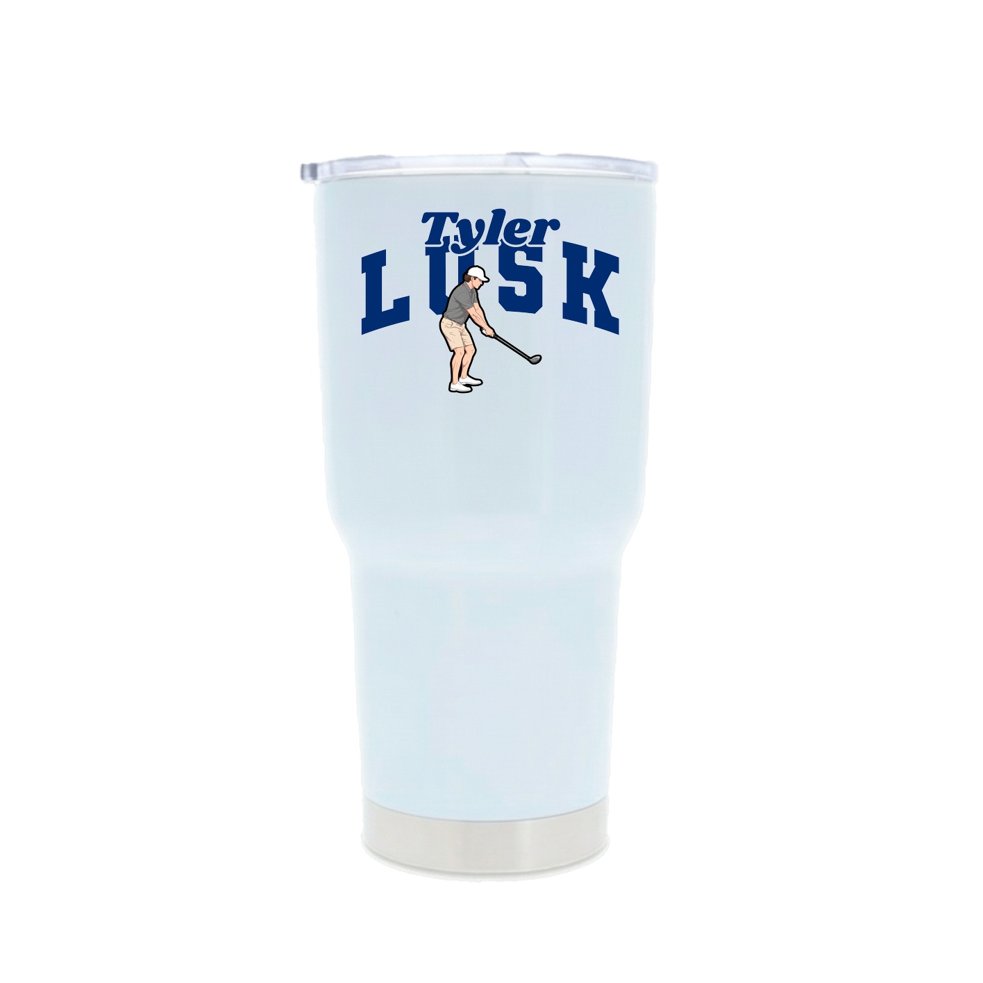 30oz Stainless Steel Tumbler — Signature Arch in White