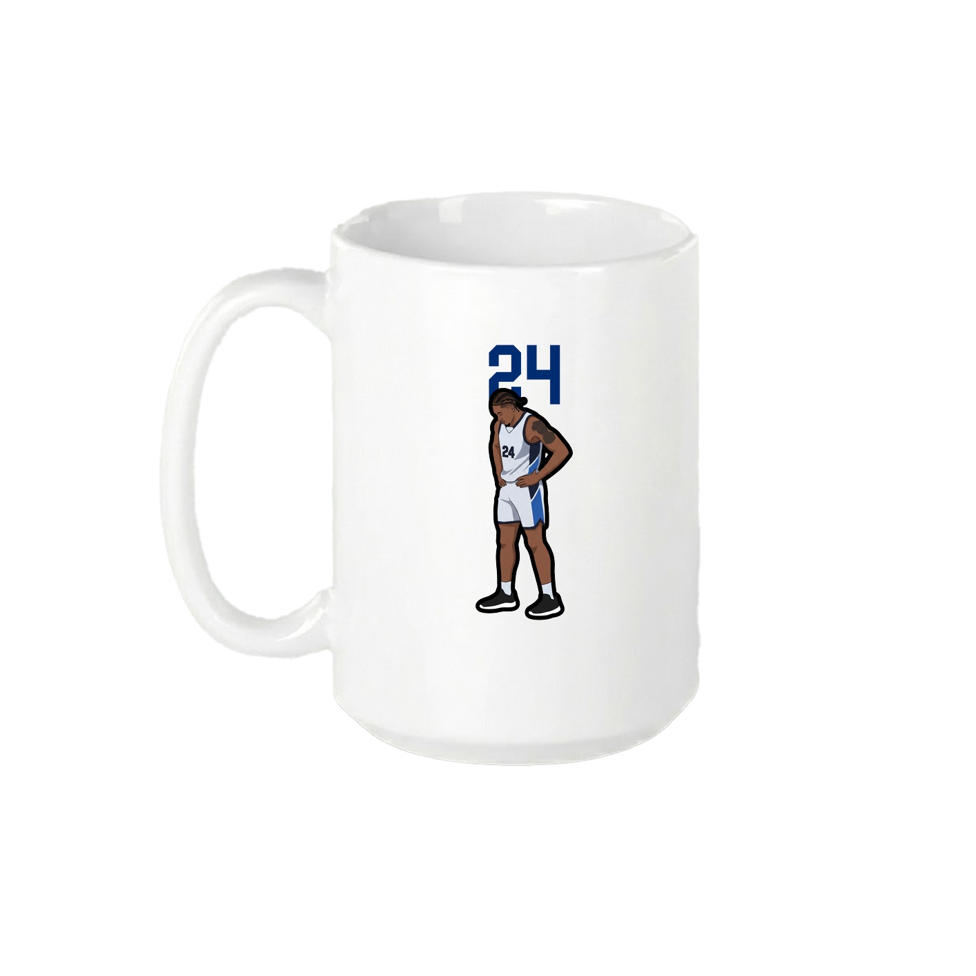 15oz Coffee Mug — Number Top in White