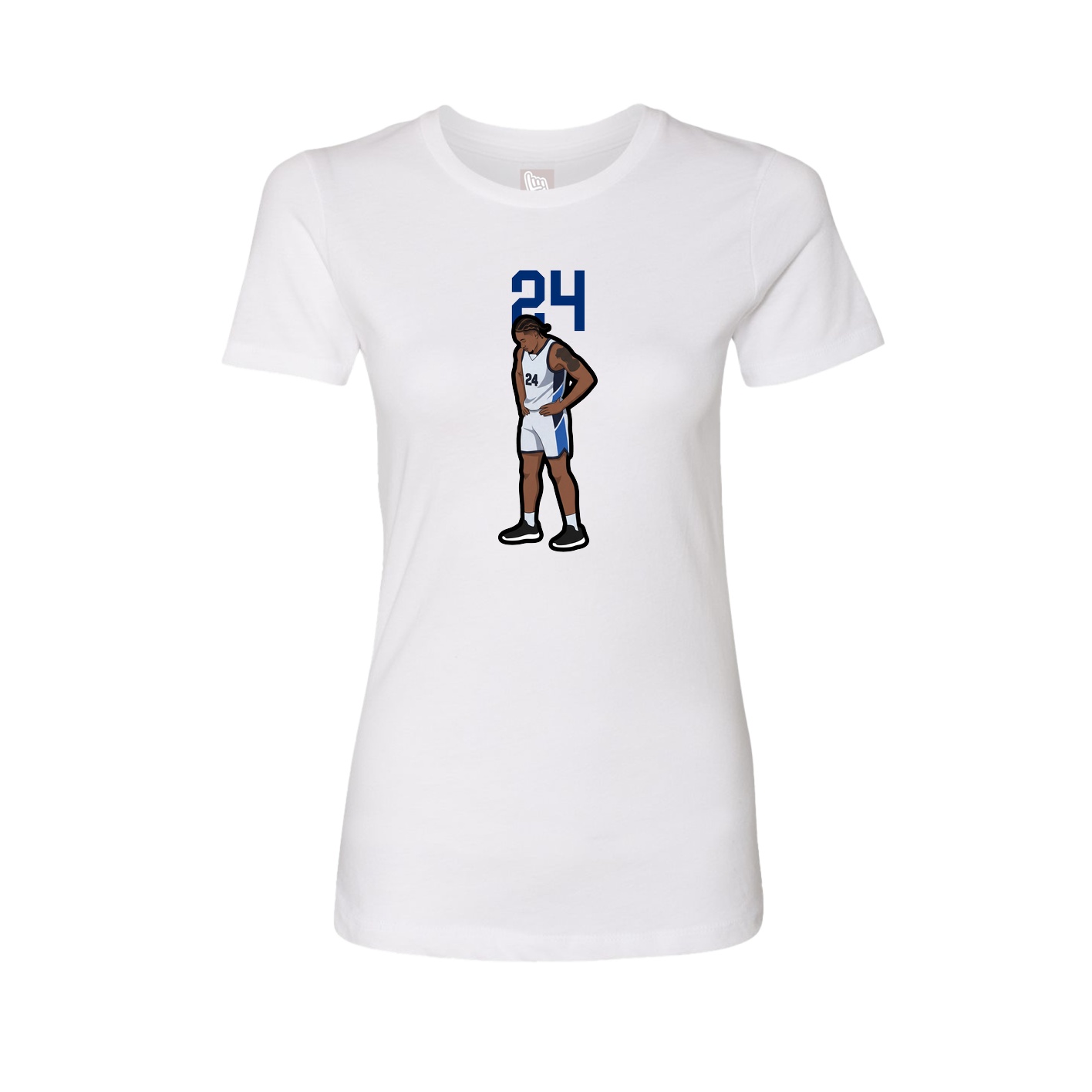 Fitted Women's Tee — Number Top in White