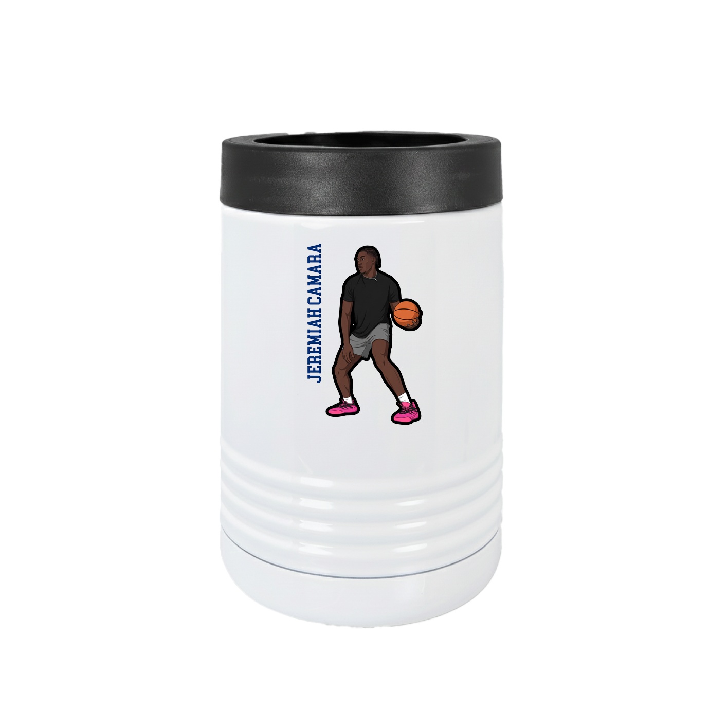 Beverage Holder — Name Vertical in White